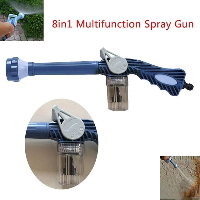 Water Cannon 8 in 1 Turbo Water Spray Gun for Car Washing, Gardening Home Cleaning with inbuilt Soap Dispenser Tank