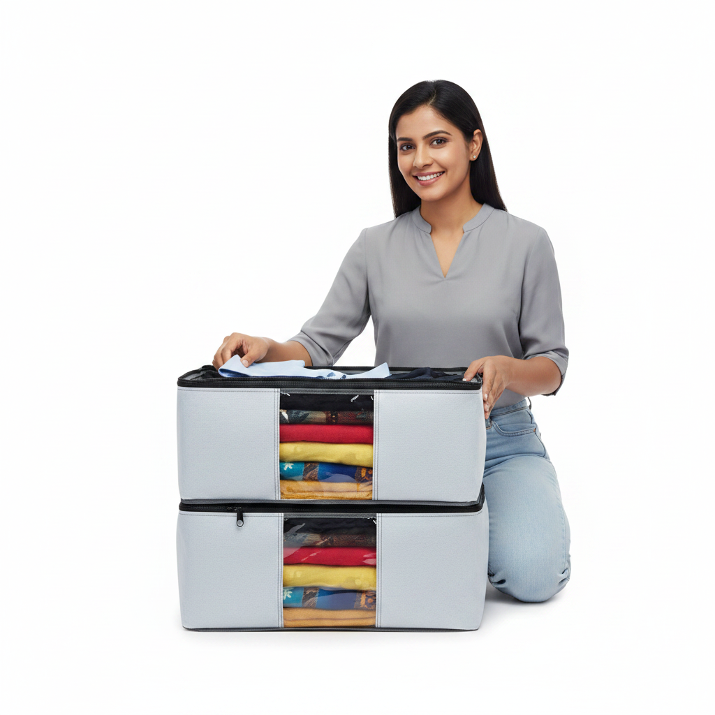 Storage Bag Organizer with Woman